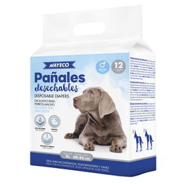 Nayeco Pañal para Perro Macho XL (60-85cm) 12 uds.