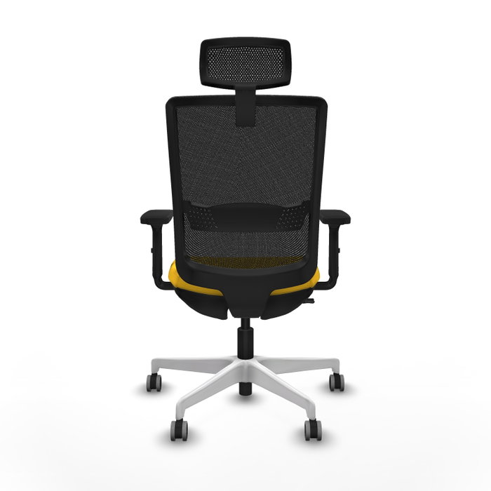 PIQUERAS Y CRESPO Silla de oficina Haches con mecanismo Sincro/Traslack, Amarillo y Negro PIQUERAS Y CRESPO Silla de oficina Haches con mecanismo Sincro/Traslack, Amarillo y Negro