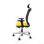 PIQUERAS Y CRESPO Silla de oficina Haches con mecanismo Sincro/Traslack, Amarillo y Negro