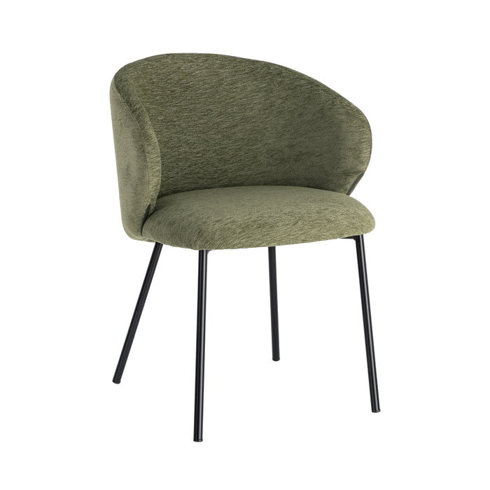 Silla Verde Tejido-Metal Contract 56,50 X 56 X 74,50 cm (Set de 2)