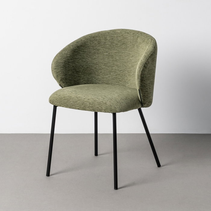 Silla Verde Tejido-Metal Contract 56,50 X 56 X 74,50 cm (Set de 2)
