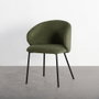 Silla Verde Tejido-Metal Contract 56,50 X 56 X 74,50 cm (Set de 2)