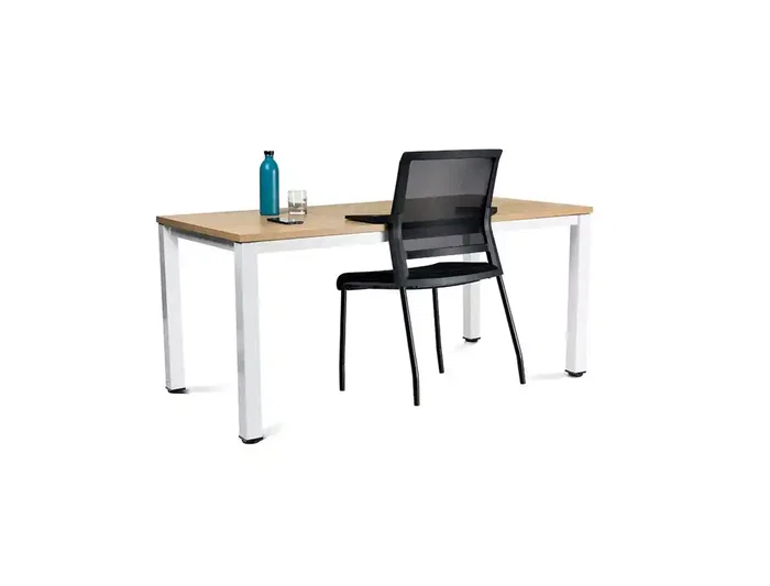 Rocada Silla Confidente Brazos Fijos Estructura Metálica Asiento Tela Ignífuga Respaldo Malla Negro