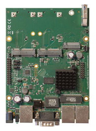 MikroTik RBM33G RouterBOARD 880 MHz, 3 x 10/100/1000 Ethernet ports, 2 x Mini SIM, M.2, MiniPCI-e slots x 2, USB, RS232