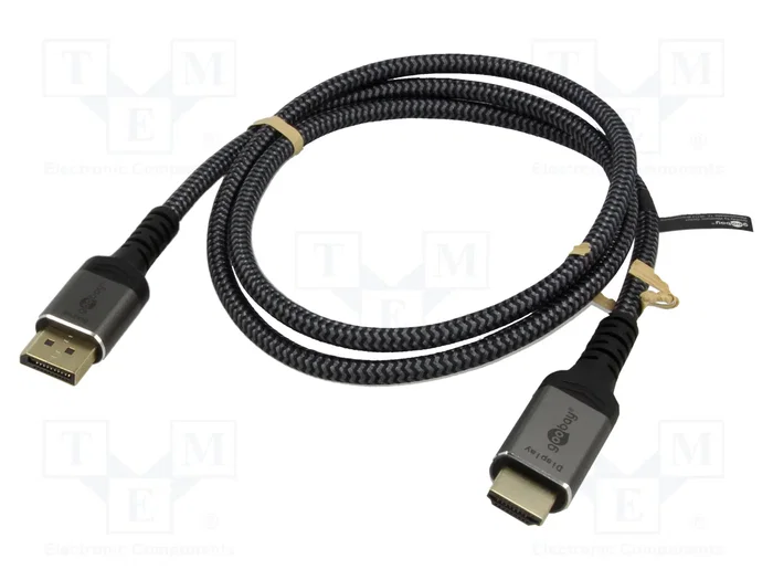 GOOBAY Cable DisplayPort a HDMI, 1m, Negro-Gris GOOBAY Cable DisplayPort a HDMI, 1m, Negro-Gris