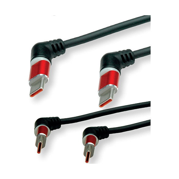ROLINE Cable de carga en espiral USB C a USB C 11.02.8350