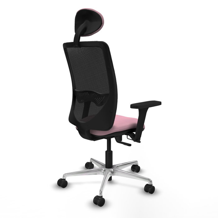 PIQUERAS Y CRESPO Silla de oficina Zulema con mecanismo Sincro/Traslack, Rosa y Negro