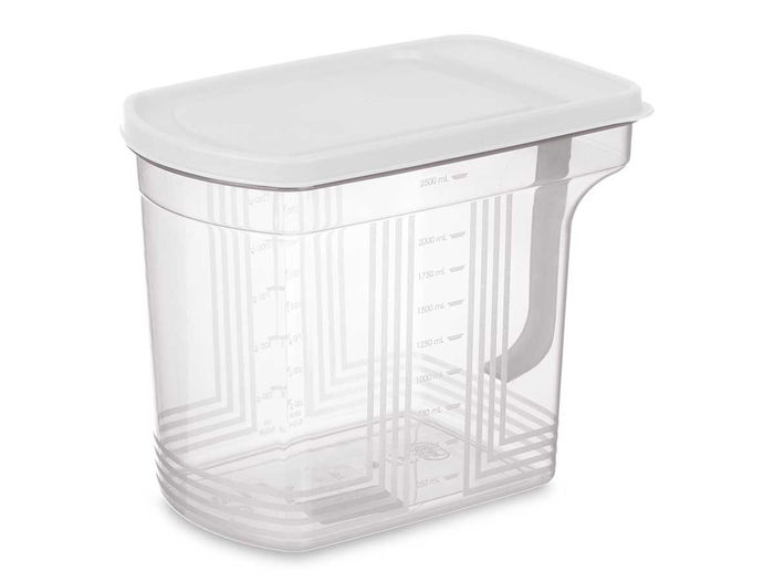 Kinvara Organizador Asa 2,5 L Transparente Gris 20x17x13 cm (Set de 24)