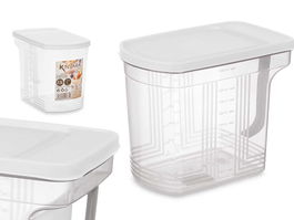 Kinvara Organizador Asa 2,5 L Transparente Gris 20x17x13 cm (Set de 24)