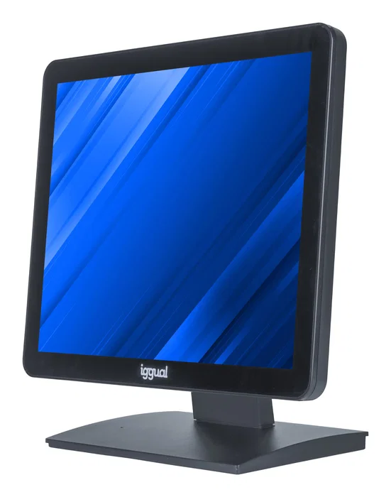 Iggual MTL17X - Monitor POS Táctil Capacitivo 10 Puntos 17" (43,2 cm), Resolución SXGA 1280 x 1024, Panel LCD 4:3, 300 cd/m², VGA, HDMI, USB 2.0, Inclinación Ajustable, Negro