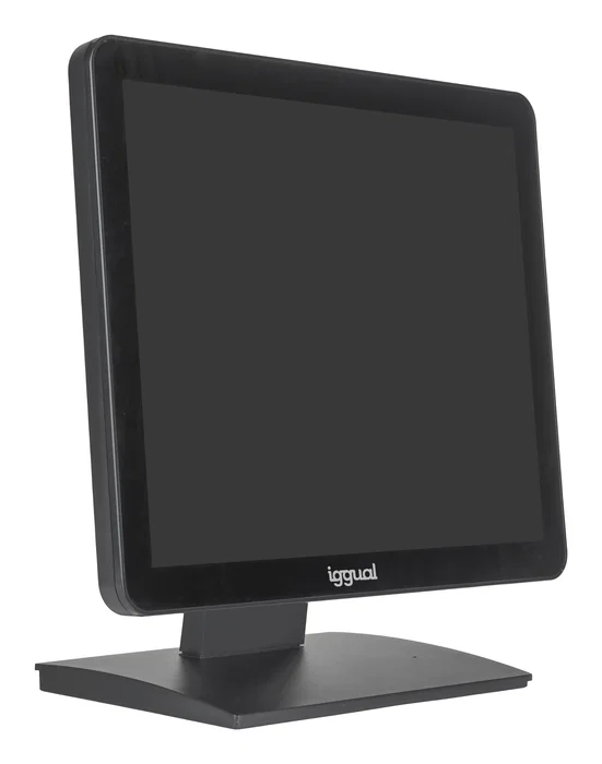 Iggual MTL17X - Monitor POS Táctil Capacitivo 10 Puntos 17" (43,2 cm), Resolución SXGA 1280 x 1024, Panel LCD 4:3, 300 cd/m², VGA, HDMI, USB 2.0, Inclinación Ajustable, Negro