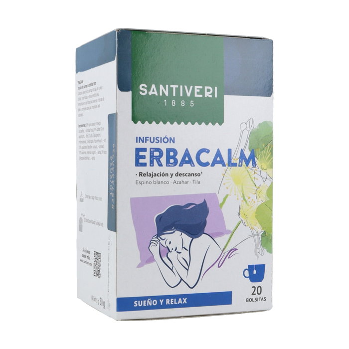 Santiveri Erbacalm Infusión 20 bolsitas infusoras de extractos vegetales Santiveri Erbacalm Infusión 20 bolsitas infusoras de extractos vegetales