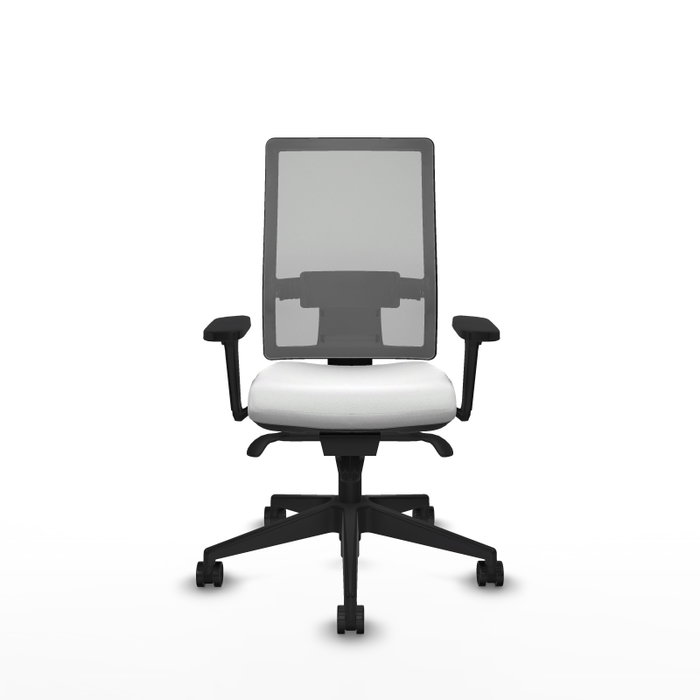 PIQUERAS Y CRESPO Silla de oficina Horna con mecanismo Sincro, Blanco y Gris PIQUERAS Y CRESPO Silla de oficina Horna con mecanismo Sincro, Blanco y Gris