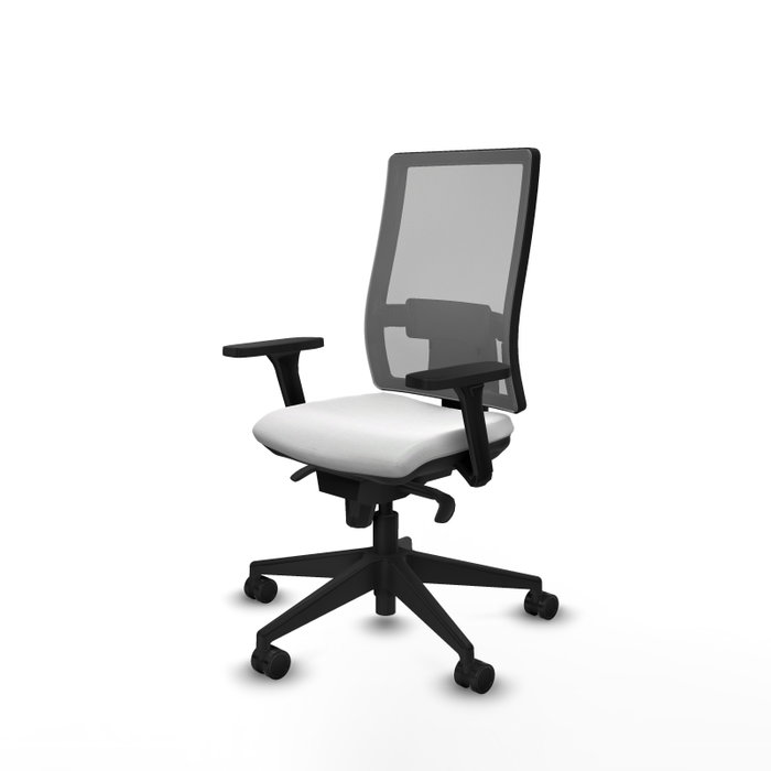 PIQUERAS Y CRESPO Silla de oficina Horna con mecanismo Sincro, Blanco y Gris PIQUERAS Y CRESPO Silla de oficina Horna con mecanismo Sincro, Blanco y Gris