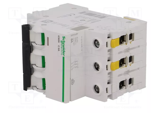 Schneider Electric Interruptor magnetotérmico iC60N 6A 3 polos