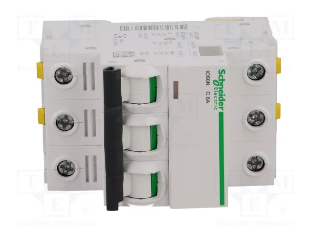 Schneider Electric Interruptor magnetotérmico iC60N 6A 3 polos