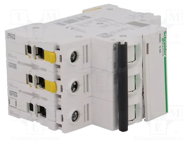 Schneider Electric Interruptor magnetotérmico iC60N 6A 3 polos
