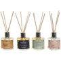 DKD Home Decor Ambientador Mikado de Cristal 50 ml, Pack de 4 Surtido