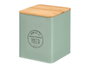Kinvara Tarro Cuadrado Tapa Bambú Pasta Verde Menta (Pack de 12)