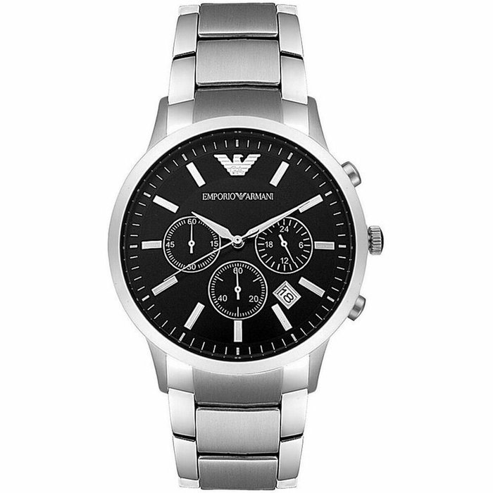 Armani AR2434 Reloj para Hombre con Cronógrafo Plateado