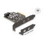 DeLOCK 90345 Tarjeta PCIe a 2 x USB Tipo-C y conectores internos USB 10 Gbps