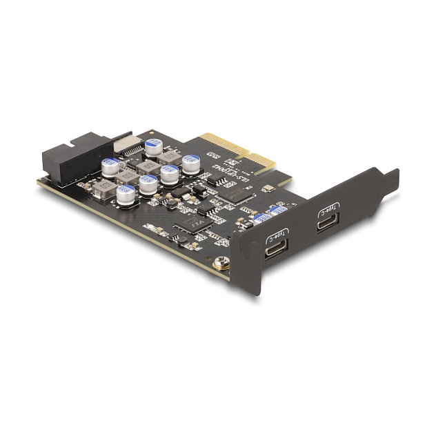 DeLOCK 90345 Tarjeta PCIe a 2 x USB Tipo-C y conectores internos USB 10 Gbps DeLOCK 90345 Tarjeta PCIe a 2 x USB Tipo-C y conectores internos USB 10 Gbps