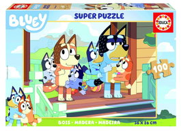 Educa Puzzle de Madera Bluey, 100 Piezas, Juego Educativo