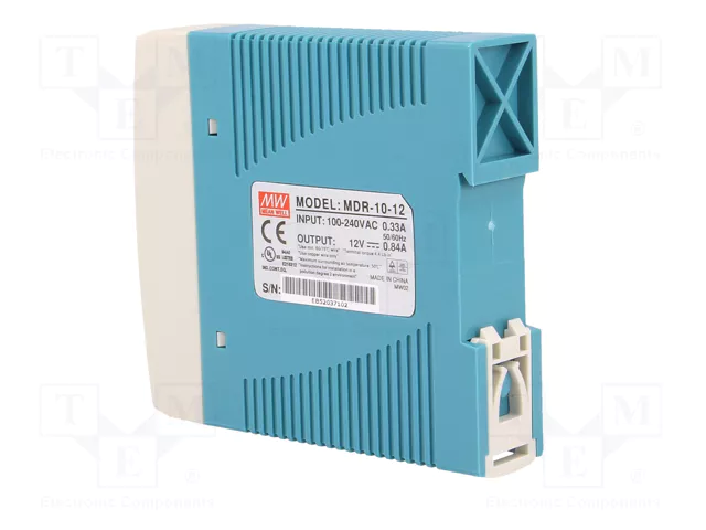 MEAN WELL MDR-10-12 Alimentador de impulso 10W 12VDC para carril DIN