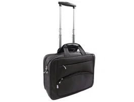 Q-connect Maletín para portátil 16/ negro con ruedas y bolsillos