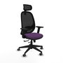 PIQUERAS Y CRESPO Silla de oficina Cilanco con mecanismo Sincro/Traslack, Morado y Negro