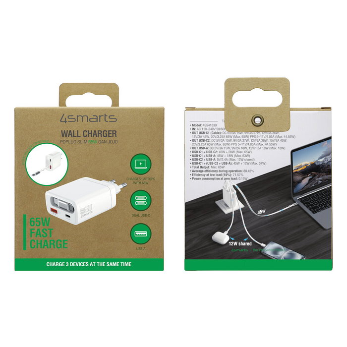 4smarts PDPlug Slim 65W GaN Jojo Blanco 4smarts PDPlug Slim 65W GaN Jojo Blanco
