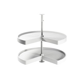 Emuca Juego de bandejas giratorias Shelvo 3/4 para módulo 800mm, Blanco