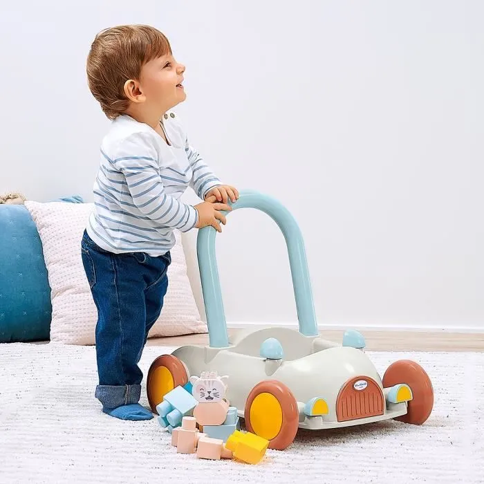 Ecoiffier - Andador Infantil con 16 Accesorios, Juguete de Estimulación para Bebés a Partir de 12 Meses