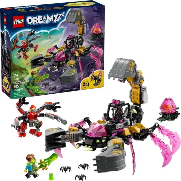 LEGO DREAMZzz Excavadora Escorpión de Pesadilla 71513, Juguete de construcción 2 en 1 LEGO DREAMZzz Excavadora Escorpión de Pesadilla 71513, Juguete de construcción 2 en 1