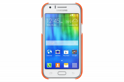 Samsung EF-PJ100B Funda blanda para móvil Amarillo Compatible con Samsung Galaxy J1 de 4.3"