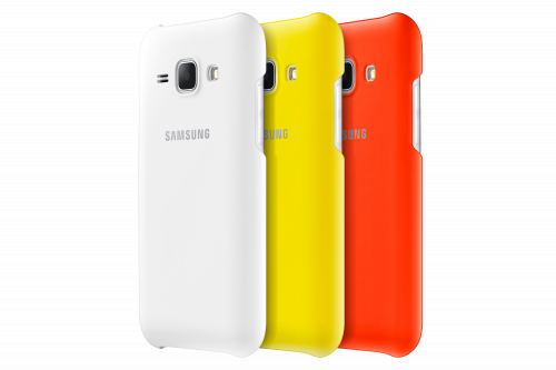 Samsung EF-PJ100B Funda blanda para móvil Amarillo Compatible con Samsung Galaxy J1 de 4.3"