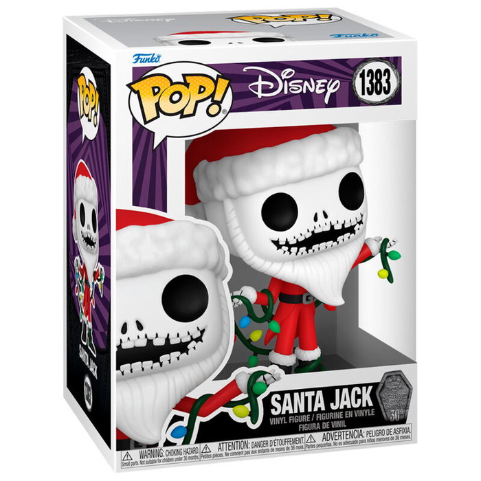 FUNKO Figura POP Disney Pesadilla Antes de Navidad 30th Anniversary Santa Jack