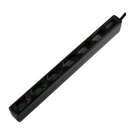 LogiLink Regleta de 6 enchufes tipo euro, negro