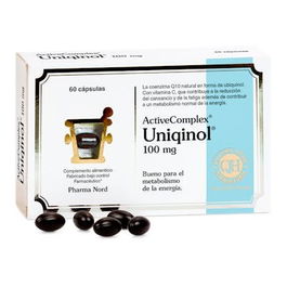 Pharma Nord Activecomplex Q10 Ubiqinol 60 Cápsulas con Vitamina C para Metabolismo Energético