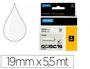 Dymo Rhino Cinta de Etiquetas ID1-19 Negro sobre Blanco