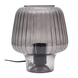 Home Deco Factory Lámpara Mesa Vidrio Gris Colección Lounge d.18 cm h.21 cm