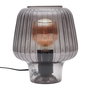 Home Deco Factory Lámpara Mesa Vidrio Gris Colección Lounge d.18 cm h.21 cm