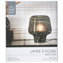 Home Deco Factory Lámpara Mesa Vidrio Gris Colección Lounge d.18 cm h.21 cm