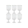 DKD Home Decor Set de 6 Copas de Cristal Burbujas 300ml