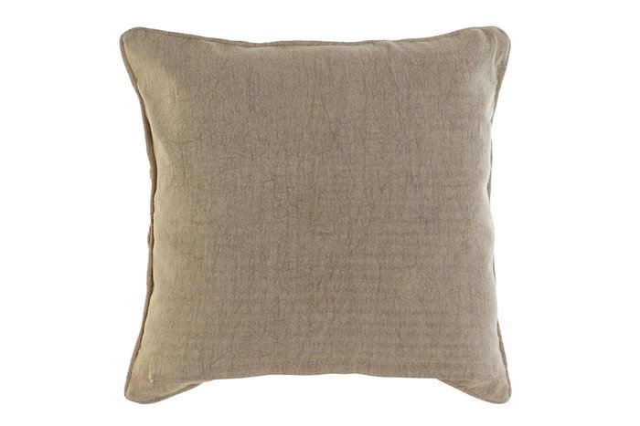 DKD Home Decor Cojín de Algodón Bordado Beige 50x15x50 DKD Home Decor Cojín de Algodón Bordado Beige 50x15x50