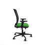PIQUERAS Y CRESPO Silla de oficina Haches con mecanismo Sincro/Traslack, Verde/Negro