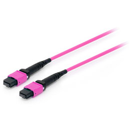 EQUIP Cable de fibra óptica MTP a MTP Multimode OM4 de 3 m, Violeta