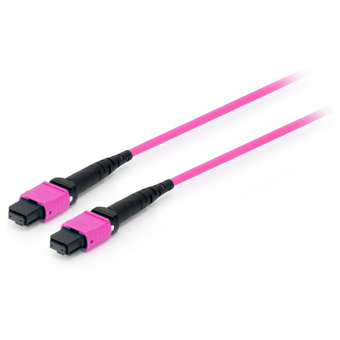 EQUIP Cable de fibra óptica MTP a MTP Multimode OM4 de 3 m, Violeta EQUIP Cable de fibra óptica MTP a MTP Multimode OM4 de 3 m, Violeta