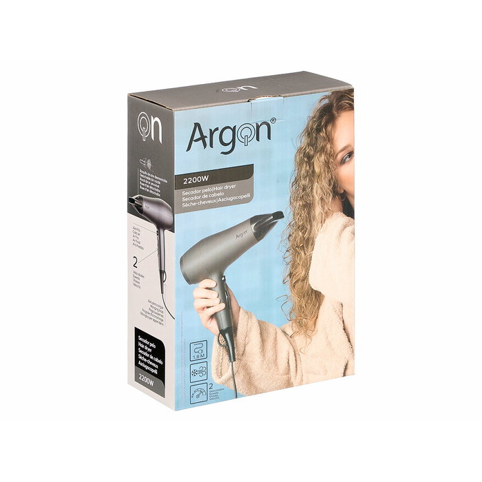 Argon Secador de Pelo 2200W Negro Mate