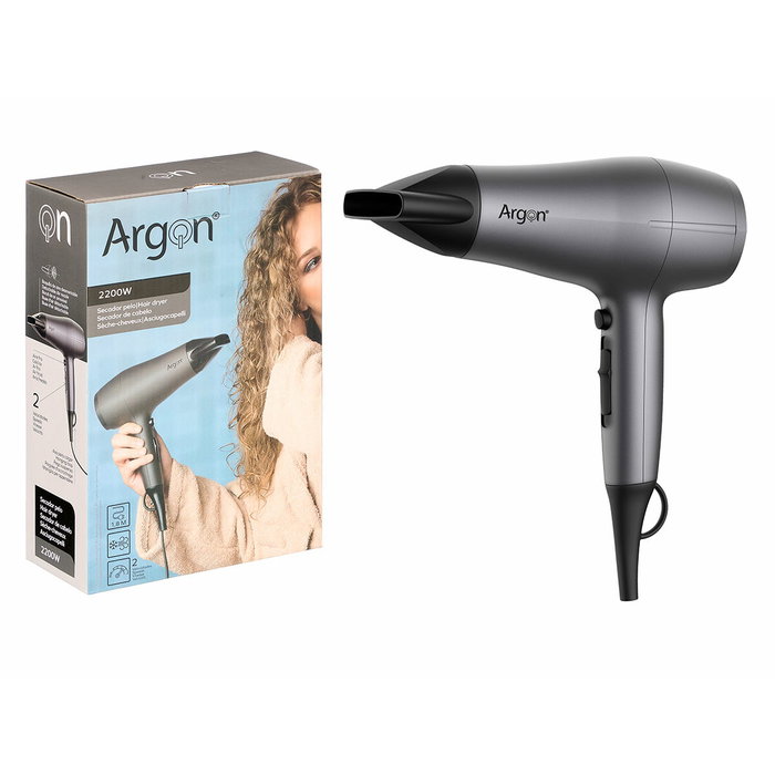 Argon Secador de Pelo 2200W Negro Mate